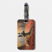 Belgisches Malinoi im Herbst Leaves Fall Inspirier Gepäckanhänger (Rückseite vertikal)