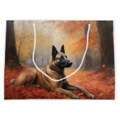 Belgisches Malinoi im Herbst Leaves Fall Inspirier Große Geschenktüte (Vorderseite)