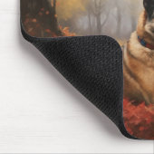 Belgisches Malinoi im Herbst Leaves Fall Inspirier Mousepad (Ecke)