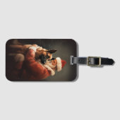 Belgisches Malinoi mit Weihnachtsfeiertag Gepäckanhänger (Vorderseite (Horizontal))