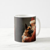 Belgisches Malinoi mit Weihnachtsfeiertag Kaffeetasse (VorderseiteRechts)
