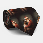 Belgisches Malinoi mit Weihnachtsfeiertag Krawatte (Gerollt)