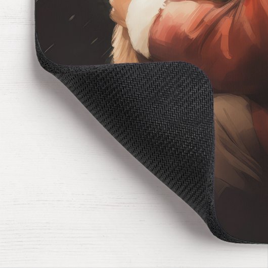 Belgisches Malinoi mit Weihnachtsfeiertag Mousepad (Ecke)