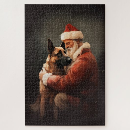 Belgisches Malinoi mit Weihnachtsfeiertag Puzzle (Vertikal)