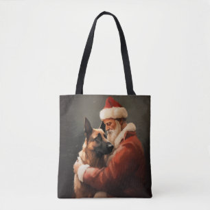 Belgisches Malinoi mit Weihnachtsfeiertag Tasche