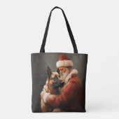 Belgisches Malinoi mit Weihnachtsfeiertag Tasche (Rückseite)