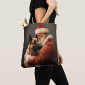 Belgisches Malinoi mit Weihnachtsfeiertag Tasche (Von Nahem)