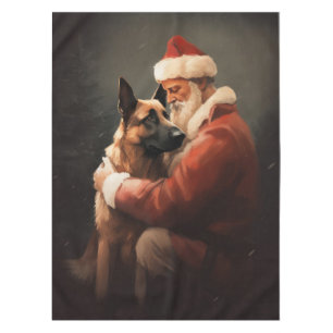 Belgisches Malinoi mit Weihnachtsfeiertag Tischdecke
