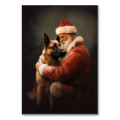 Belgisches Malinoi mit Weihnachtsfeiertag Tischnummer (Rückseite)