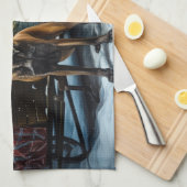 Belgisches Malinoi Snowy Sleigh Weihnachtsdekor Geschirrtuch (Viertel Falte)