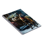 Belgisches Malinoi Snowy Sleigh Weihnachtsdekor Notizblock (Rechte Seite)