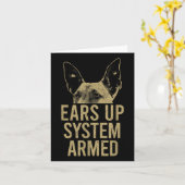 Belgisches Malinois Ears-Up-System bewaffneter Mal Karte (Gelbe Blume)