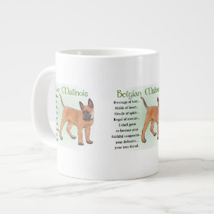 Belgisches Malinois-Erbe der Liebe Jumbo-Tasse