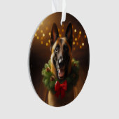 Belgisches Malinois Holiday Ornament (Vorderseite)