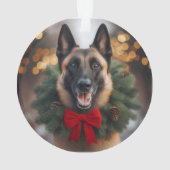 Belgisches Malinois Holiday Ornament (Rückseite)