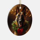 Belgisches Malinois Holiday Ornament (Rechts)