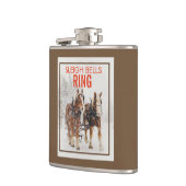 Belgisches Pferdeteam Sleigh Bells Ring Flachmann (Links)