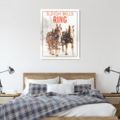 Belgisches Pferdeteam Sleigh Bells Ring Leinwanddruck (Insitu (Schlafzimmer))
