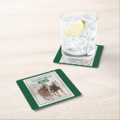 Belgisches Pferdeteam Sleigh Bells Ring Rechteckiger Pappuntersetzer (Vor Ort)