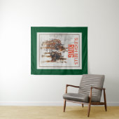 Belgisches Pferdeteam Sleigh Bells Ring Wandteppich (Beispiel (Horizontal))