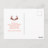 Belgisches Pferdeteam Wintery Weihnachtszene Postkarte (Rückseite)