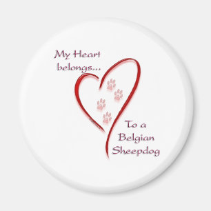 Belgisches Sheepdog Heart Belongs Magnet