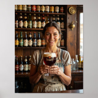 Belgisches Tavern-Wärme- und Willkommensplakat Poster
