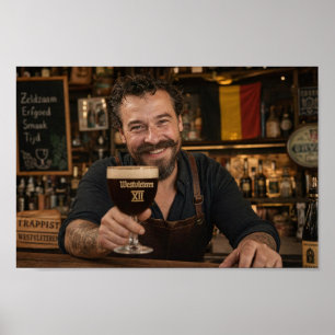 Belgisches Tavern Westvleteren Toast Barman Poster