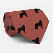 Belgisches Tervuren Silhouetten Muster Krawatte (Gerollt)