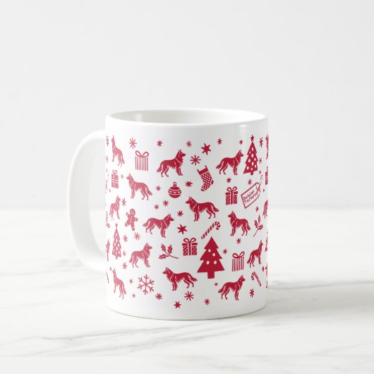 Belgisches Tervuren Weihnachtsdesign Kaffeetasse (Vorderseite Links)