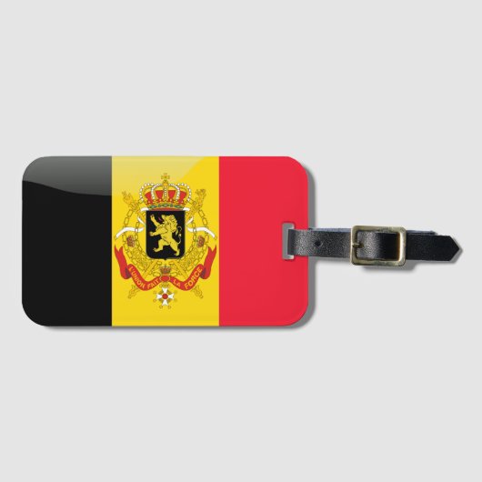 Belgisches Wappen Gepäckanhänger (Vorderseite (Horizontal))