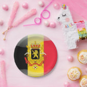 Belgisches Wappen Pappteller (Party)