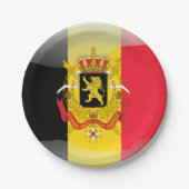 Belgisches Wappen Pappteller (Vorderseite)
