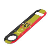 belgisches Wappen Speed Flaschenöffner (Rückseite Schrägansicht)