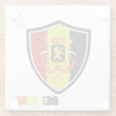 Belgisches Wappen-Untersetzer Glasuntersetzer (Rückseite)