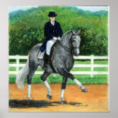 Belgisches Warmblut Dressage Horse Portrait Poster (Vorne)