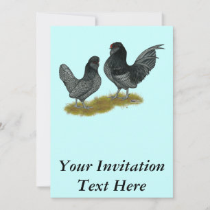 Belgisches Watermaal Bantams Einladung