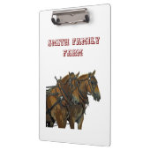 Belgisches Zugpferd-Team-Clipboard Klemmbrett (Links)