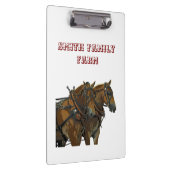 Belgisches Zugpferd-Team-Clipboard Klemmbrett (Rechts)