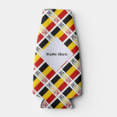 Belgium and Belgian Flag Tiled with Your Name Flaschenkühler (Vorderseite)