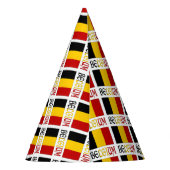 Belgium and Belgian Flag Tiled with Your Name Partyhütchen (Rückseite)