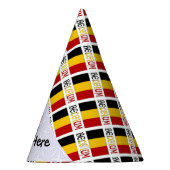 Belgium and Belgian Flag Tiled with Your Name Partyhütchen (Rechts)