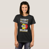 Belgium Belgian Flag Happiness Is Beign Married To T-Shirt (Vorne ganz)