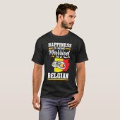 Belgium Belgian Flag Happiness Is Beign Married To T-Shirt (Vorne ganz)