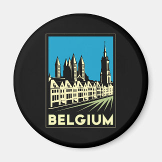 belgium europe art Deko Retro Vintag Magnet