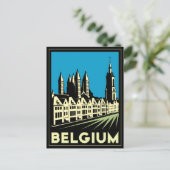 belgium europe art Deko Retro Vintag Postkarte (Stehend Vorderseite)