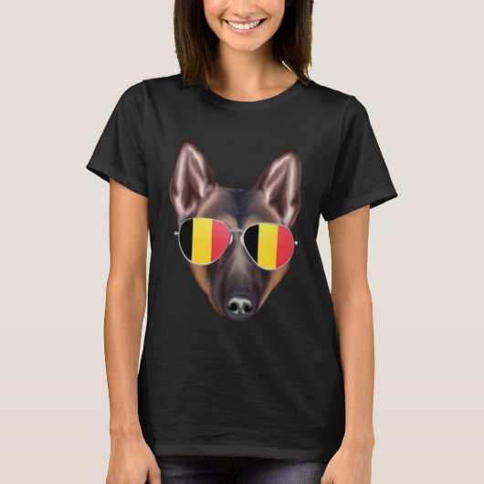 Belgium Flag Belgian Tervuren Dog Belgium Pocket T-Shirt (Vorderseite)