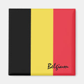 Belgium flag & Brussels holiday/sports fans Magnet (Vorne)