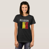 Belgium Flag Distressed Men Women Kids Belgian Fla T-Shirt (Vorne ganz)