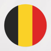 Belgium flag etiketten (Design 1)